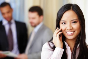 woman on phone