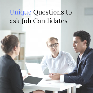 “What are your strengths and weaknesses?” “Where do you see yourself in 5 – 10 years?” “Why do you want to work for our company?” We’ve all heard these questions before. Candidates often assume that you are going to ask them these standard interview questions. Try asking your interviewees more unique questions in order to see if they will make a good fit for your company. Sometimes it is difficult to see if that person is your next employee because the questions aren’t exactly centered around the position nor company. “What is the most stressful situation you have handled and what was the outcome?”  You want to see how the candidates handle stress. The position that these candidates are vying for might be a fast and high-pressure job. Instead of asking the candidates to describe themselves, this method gives them a chance to refer to a specific example that makes you get a better feel for their character.  “If you won $20 million in the lottery, what would you do with the money?”  Non-traditional questions such as this one will ease the nerves of the interviewee and will give them the opportunity to let their personality shine. You will also be able to learn more about this individual’s values and what is important to them. “Describe a problem you had to solve and walk me through your thinking as you solved it.”  Questions like this show you what types of strategies candidates use to handle problems. These methods might not align with how your company solves issues, so that is why this is important to ask the candidate.  “If you could have dinner with anyone from history, who would it be and why?”  Ask creative questions such as asking if the candidate could be a certain animal or meet a famous person as an icebreaker question! These questions make the interviewee more comfortable and gives them the chance to talk about their interests and passions.   Instead of focusing on the basic interview questions, ask these questions to find out more about your potential candidate’s character and how they handle situations. 